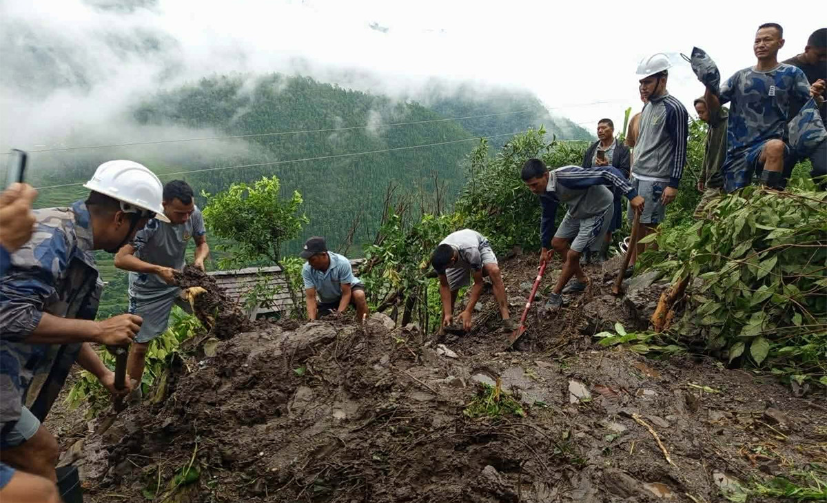 जाजरकोट र रोल्पामा पहिरो: चार जनाको मृत्यु, दुई बेपत्ता